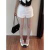 Kumikumi Design Sense White Lace High Waist Casual Pants Women clothes Summer Niche Versatile Slim fit Slimming Shorts