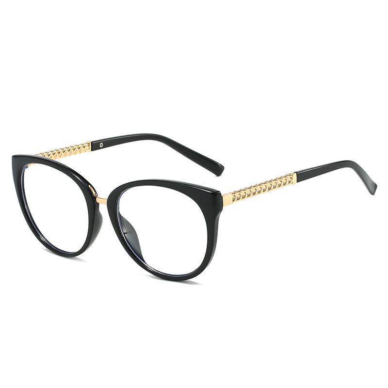 Xiaoxiangfeng twist cat frame glasses frame female plain artifact myopia can be matched with degree square round face frame