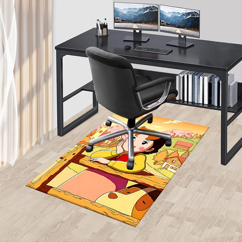 Girl Countryside Carpet For Playroom Bedroom Living Room Sofa Home Decorkids Game Area Rug Nonslip Floor Mat