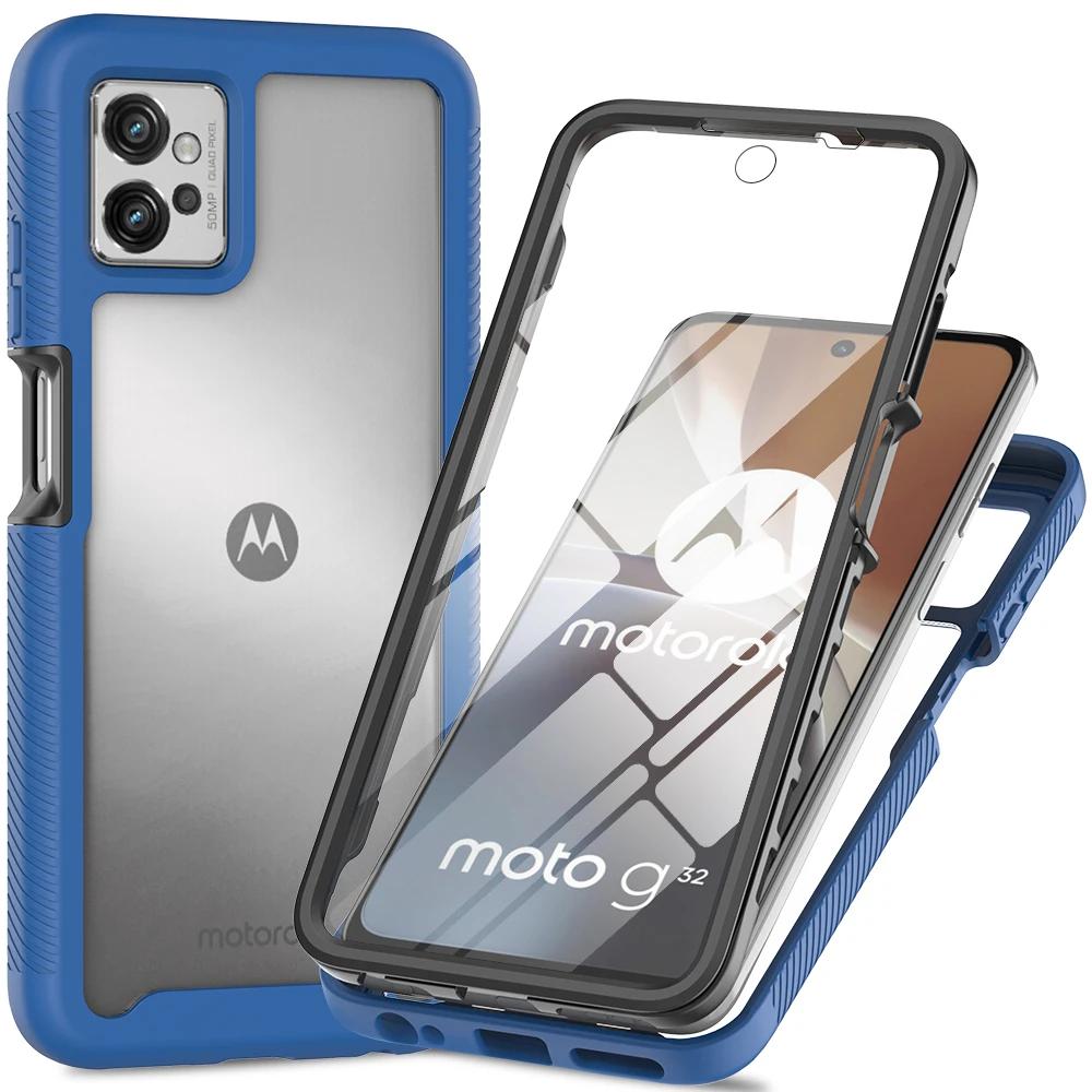 Custodia Antiurto Blindata con Protezione Schermo in PET per Motorola Moto G32 G42 G52 G82 5G E13 G13 G23 G53 G14 G54 G84 Cover Posteriore