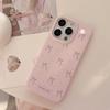 Artistic Pink Bow Phone Case Suitable for Apple Phones
