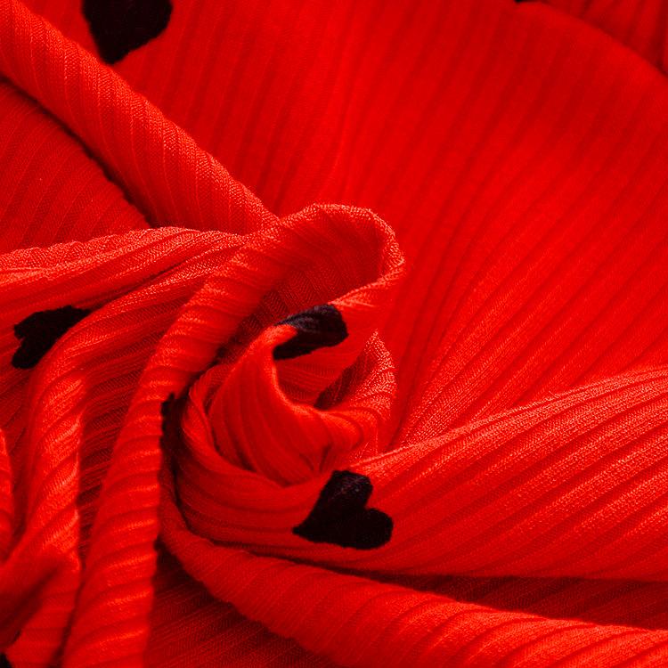 Summer Baby Girls Dress Heart Leaves Applique Patchwork Sundress with Ruffle Hem for Toddlers 1-3 Years