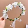 Simulation Flower Bride Garland Thai Flower Headband Elegant Wedding Headwear  Bride Headwear
