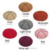 Wool Basque Kids Numbered Wine [Drection] Women's Beret, Hand-Stitched Beret, Autumn/Winter, Felt, TGY-003 (JP, Sizes, 56.0 cm, 57.5 cm, Red)
