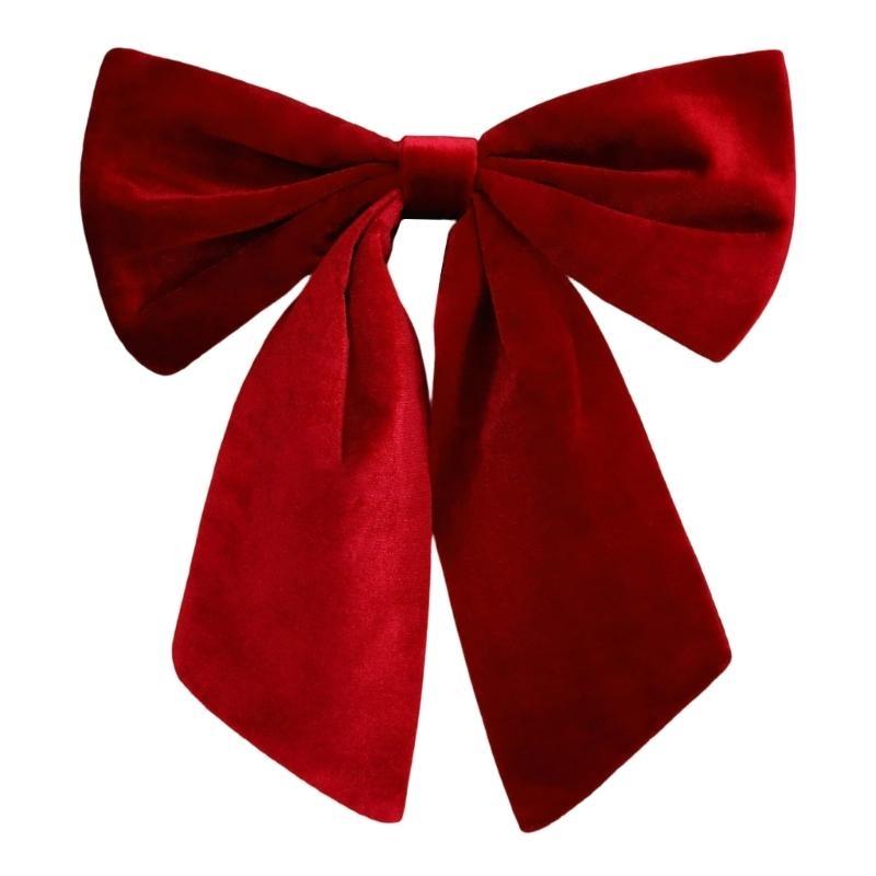 Velvets Christmas Bowknot Ornament For Holiday Tree Decorations And Festival Home Parties