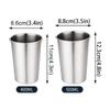 Wide Mouth Stainless Steel Cup 400/500ML Drinking Cup Wine Cup Beer Cup  Restaurant