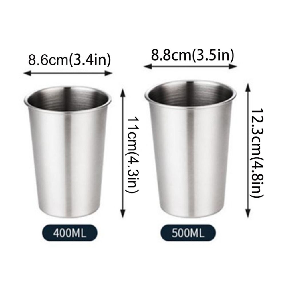 Wide Mouth Stainless Steel Cup 400/500ML Drinking Cup Wine Cup Beer Cup  Restaurant