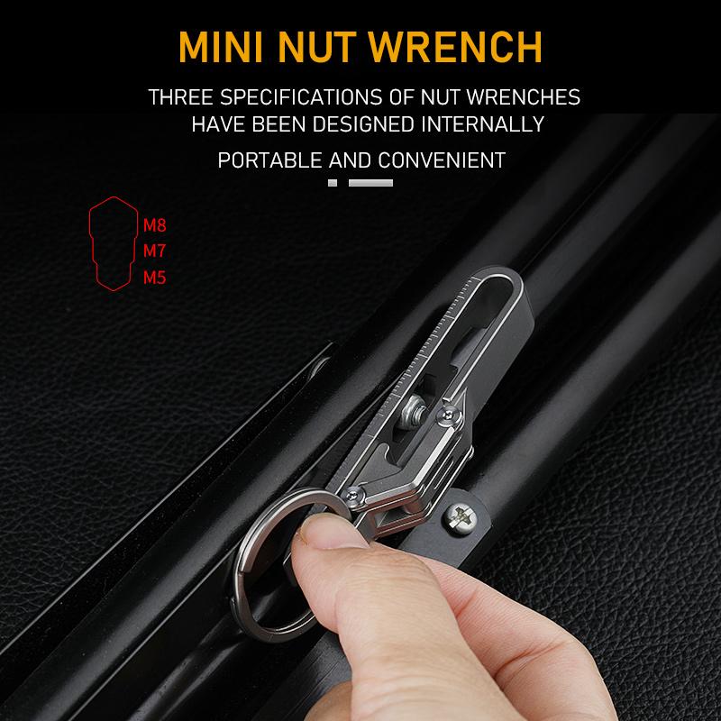 Titanium Alloy Car Keychain Belt Bucklemultifunctional Lightweight Anti Loss Universal Pants Style Keychain