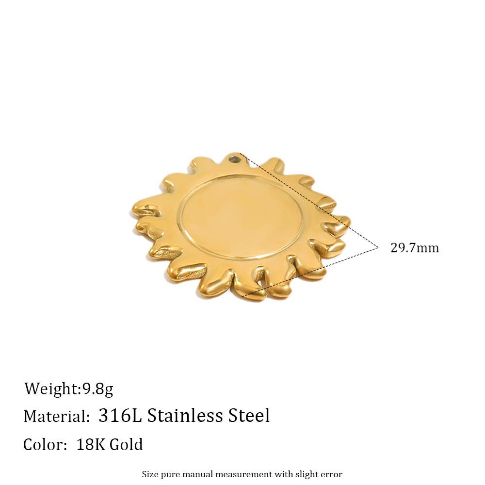 MamacitaSlay 316L Stainless Steel Threaded Sun Starfish Charms Earrings Necklace Bracelet DIY Pendant Waterproof Jewelry Gifts