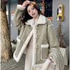 Corner Buckle Suede Fur Integrated Lamb Plush Jacket Women's New Winter Thickened Warm Cotton Clothes