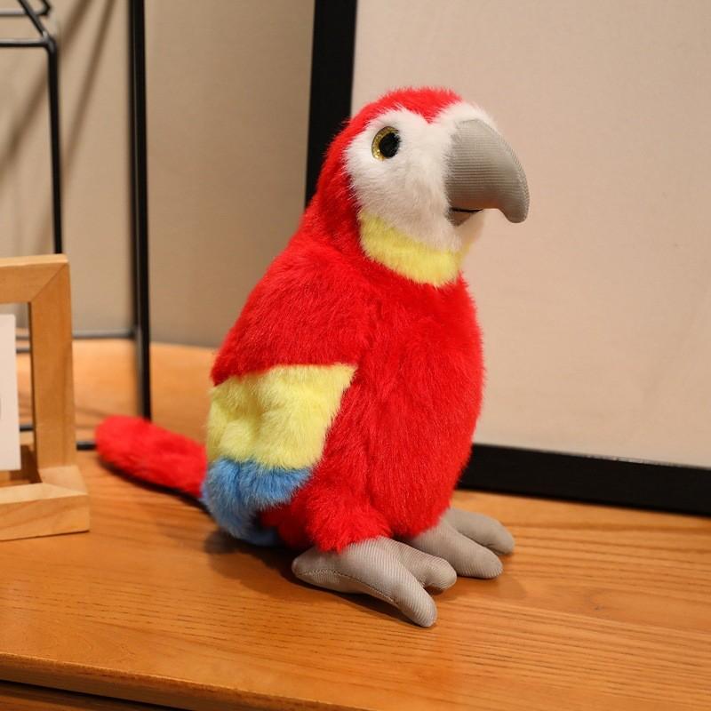 

Plush Parrot Cartoon Toy With Pp Cotton Fill For Childrens Gift And Desktop Decor 12cm красный