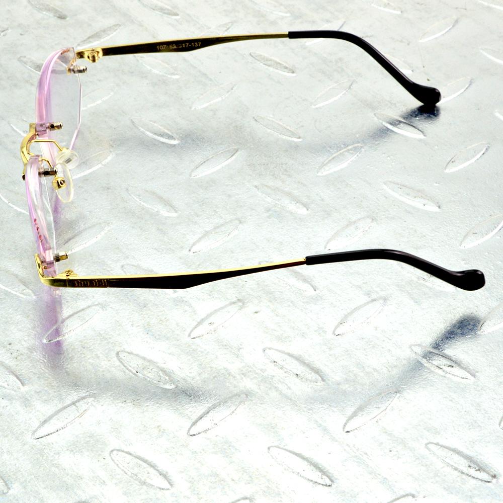 Randlose Lesebrille aus Titanlegierung mit Diamantschliff für Damen +0,75 +1 +1,25 +1,5 bis +4 Brillen