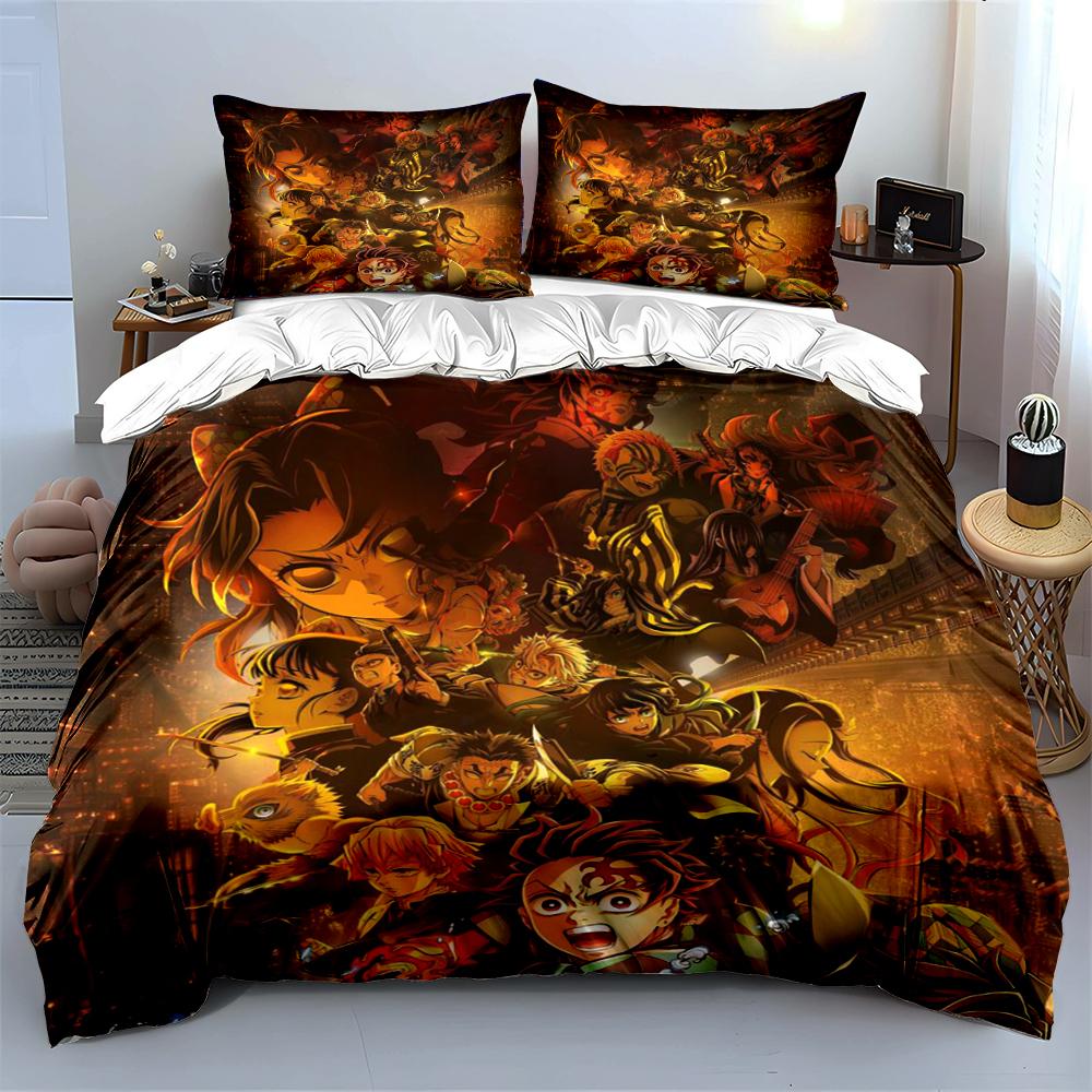 Dramatic Anime Bedding Set Bedding set (1 duvet cover, 2 pillowcases, duvet not included)
