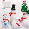 1 PC Gift Micro Landscape Deer Xmas Tree Santa Claus Figurines Christmas Accessory Miniature Snowman