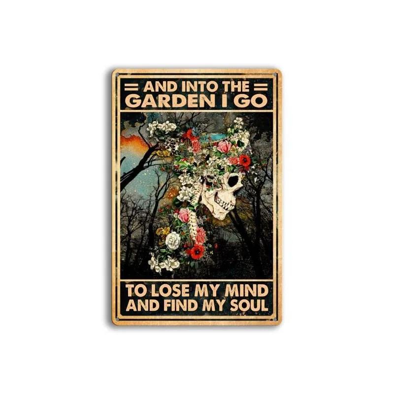 Anime Skeleton Wall Painting Vintage Metal Poster Board Modern Aesthetics Home Decoration Tin Sign Bar Garage Decor Plate Sign