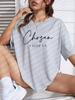 Chosen Letter Prints T-Shirts For Women Casual Comfortable Cotton Tops Fashion Street Short Sleeve Tee Breathable Loose Clothes