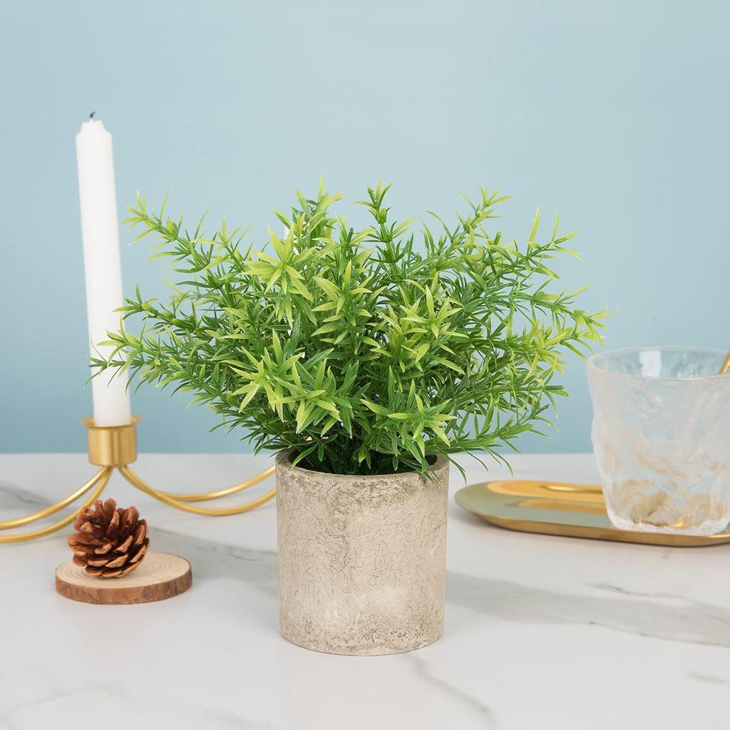 4 Pack Artificial Mini Potted Plants Fake Small Greenery Eucalyptus Plants In Pots for Home Office Desk Table Indoor Decor