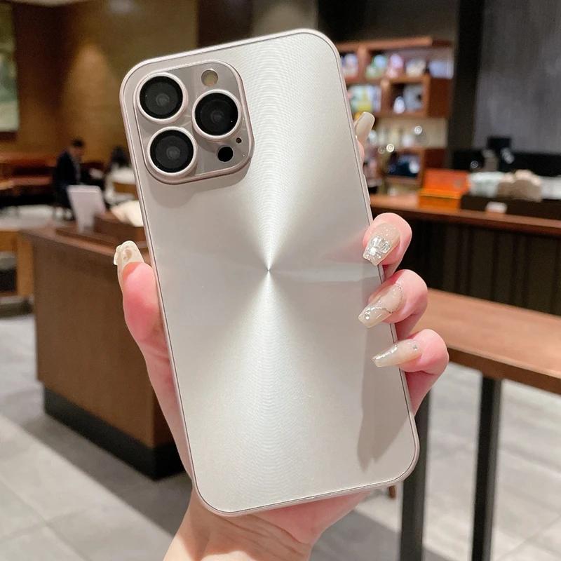 Luxury Dazzling CD Lines Square Silicone Frame Phone Case For iPhone 15 14 13 12 11 Pro Max 14 Plus Lens Protective Back Cover