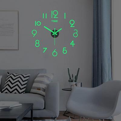 DIY Luminous Wall Clock, Mute, with Installation Accessories, Diameter 40cm
