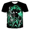 3D My Hero Academia Anime Character Graphic Printed Casual Short Sleeved Men's T-shirts - Medium Stretch Polyester Fabric Summer Relaxed Fit Clothing