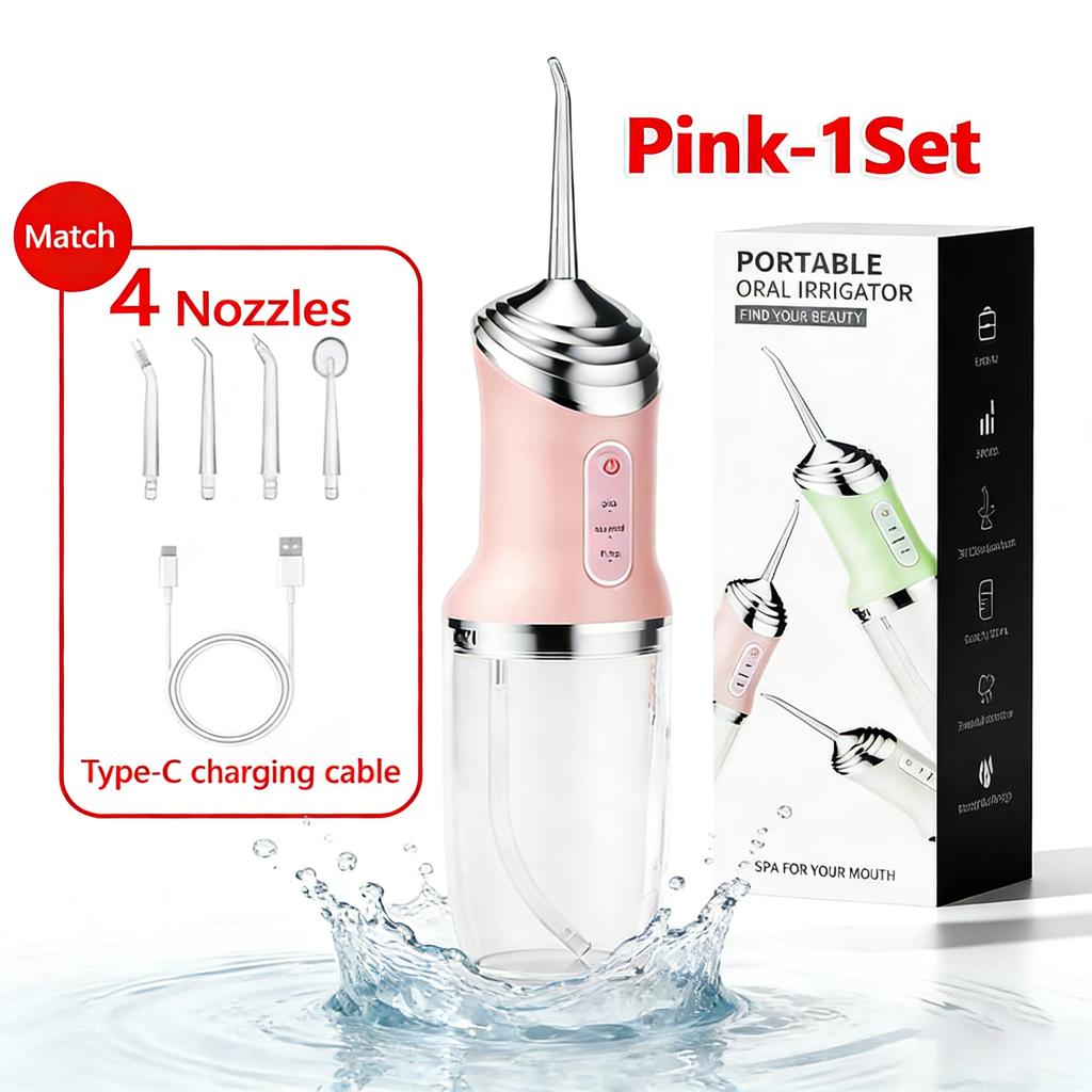 2026 New Portable Water Flosser Oral Irrigator USB Charging Wireless Teeth Cleaner for Home Travel Daily Dental Care