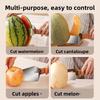 430 Stainless Steel Fruit Divider Triangular Watermelon Melon Cutter with Wooden Handle