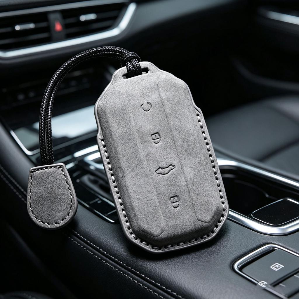 Leder Schlüsselanhänger Schlüsselabdeckung Hülle Für Chery Jaecoo J5 J7 2025 Gaco 5 Schlüsselhalter Halter Auto Zubehör