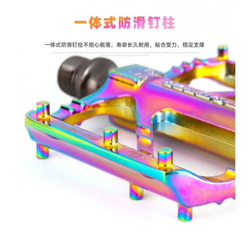 Aluminum Alloy Bike Pedals With 3 Sealed Bearings Anti-Slip Platform Road Folding Bicycles R67Y Colorful
