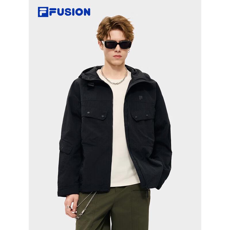 FILA FUSION Men s Loose Fit Hooded Workwear Woven Jacket XL