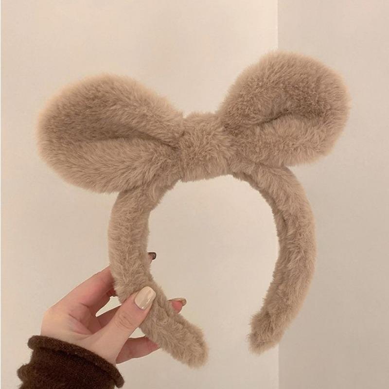 Roztomilý králík kreslený plyšový obličej ženy vlasy Rim Wash čelenka Lolita ručně vyrobená čelenka jehněčí uši zvířecí čelenka