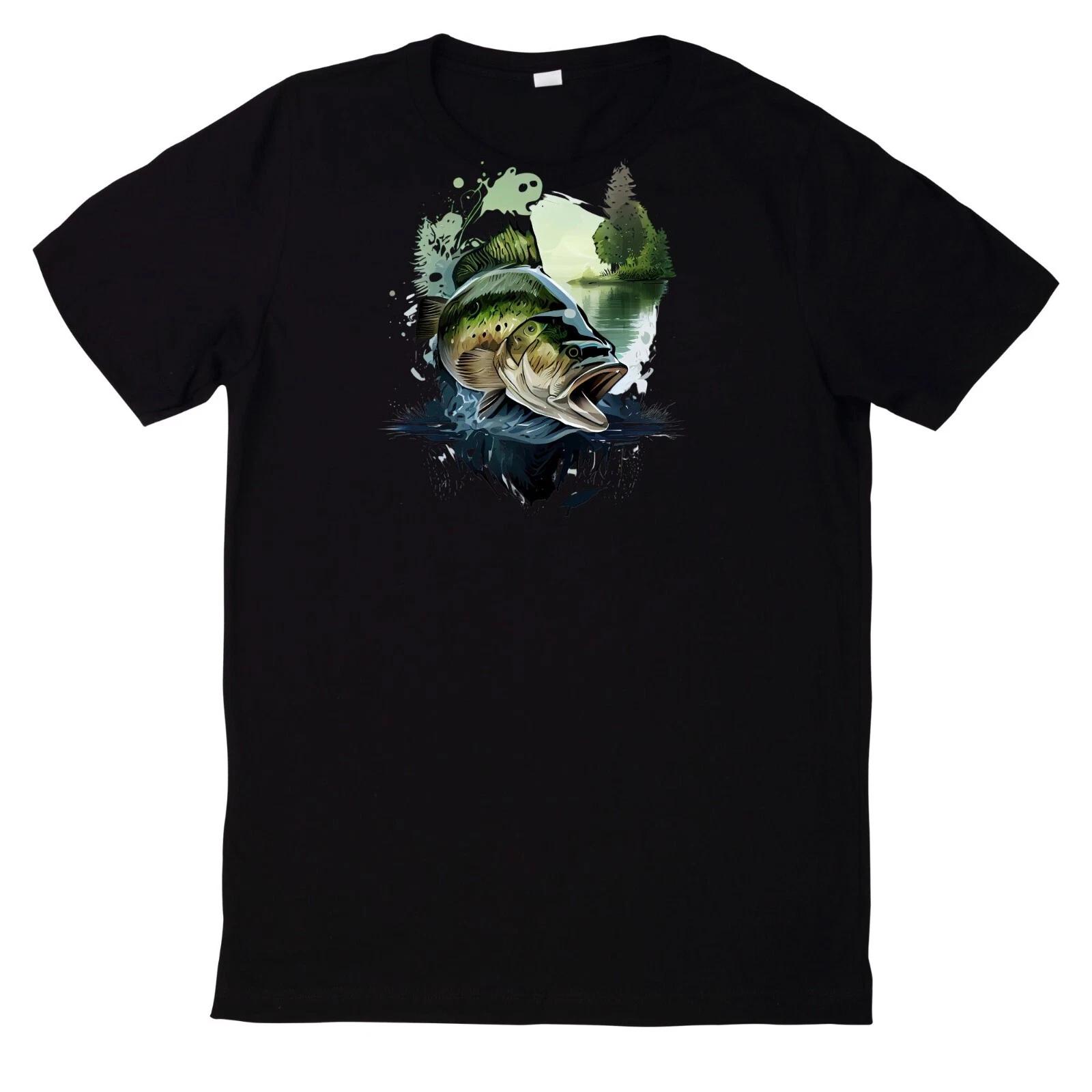 T-Shirt Lustiges Angler Fisch Motiv S