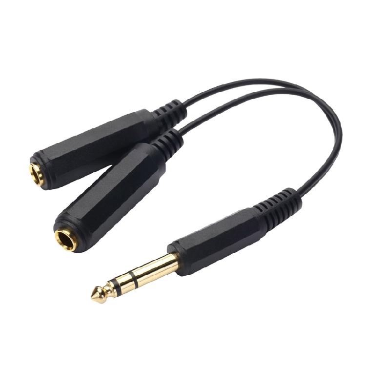 

6.35mm 1/4Inch Male to Two 6.35mm TRS Female Connectors Cable for Guitar and Sound Equipment 1