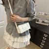 Niche design sense of simple new fashion versatile solid color shoulder messenger bag simple small square bag women