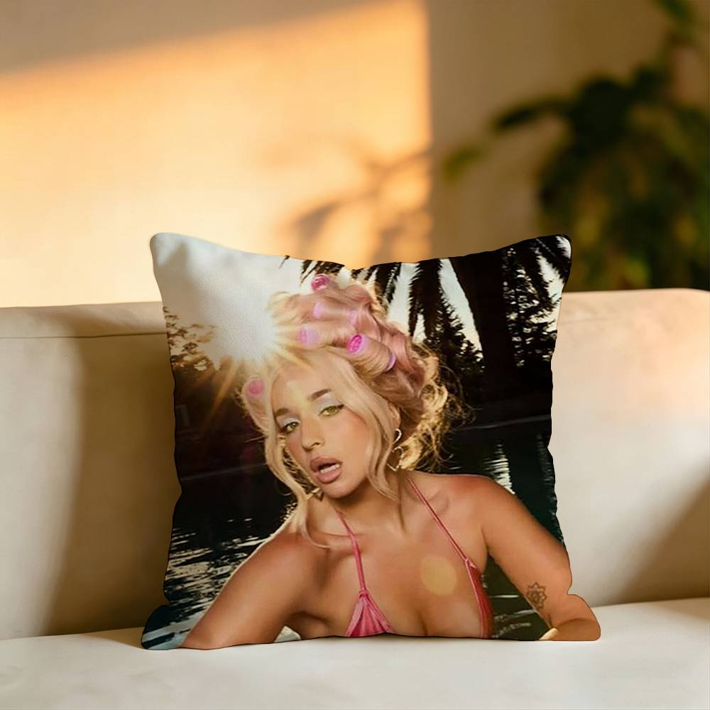 Pop Singer LLola indigo Pillow Case Square DoubleSided Sofa Cushion Cover Bedroom Bedside Pillow