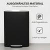 Trash Can Kitchen 50 Liter Pedal Bin with Stay-Open Function, Soft-Close Lid, Pedal, Black