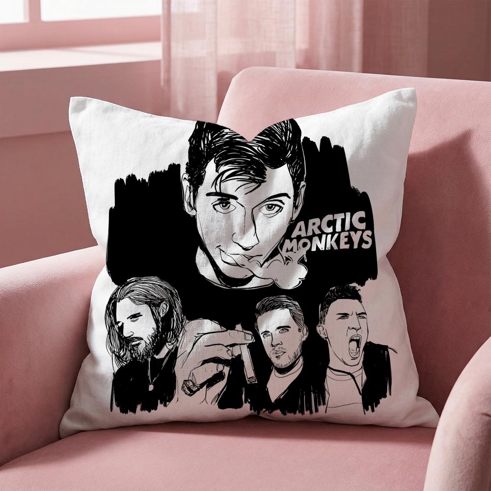 R-Rockové kapely A-Arctic Monkeys Povlak na polštář Víceúčelový povlak na polštář pro domácnost a auto - Oboustranný, měkký a odolný pro každodenní použití