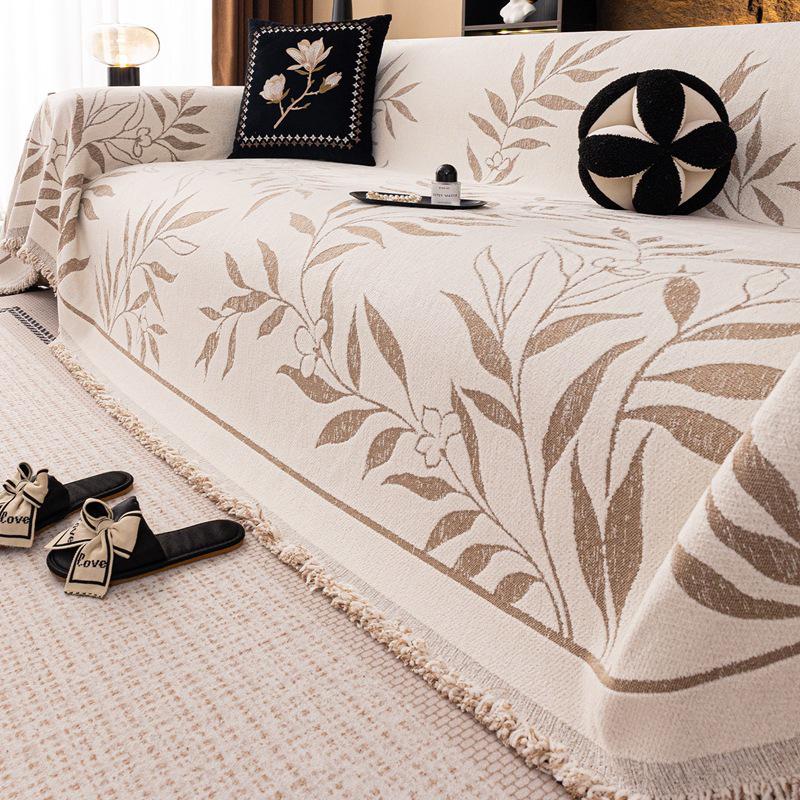 Chenille All-Season Universal Sofa Cover - Anti-Scratch, One-Piece Full Cover Blanket Cushion