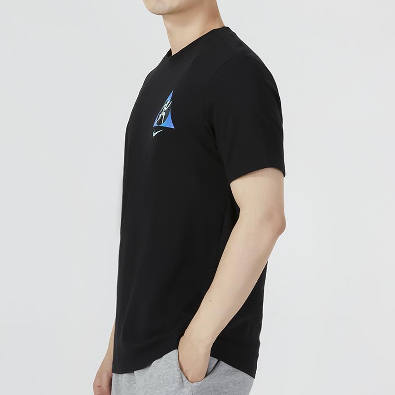 Nike Logo Print Casual Short Sleeve T-Shirt Men Tops Black DQ1070-010