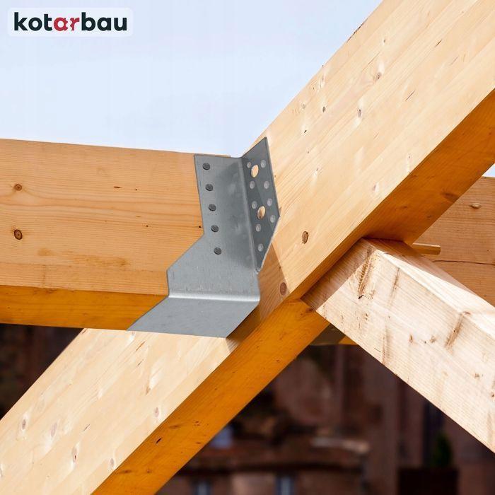 Support de poteau - KOTARBAU - type A - 80 mm - Acier galvanisé - 10 pièces