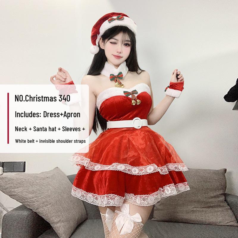 2024 Women's Sexy Christmas & New Year Costume - Little Devil Performance Outfit for Social Media Influencers