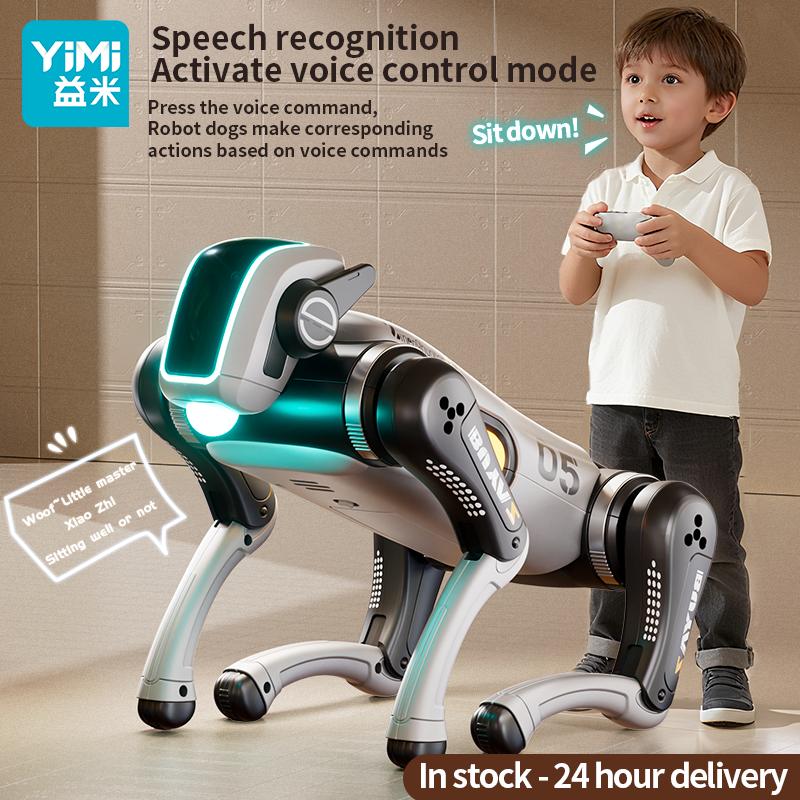 Robot Dog RC Stunt Car Toys 2.4GHZ RC Car Gesture Sensing Remote Control Car with Mecanum Wheels, LED Eyes