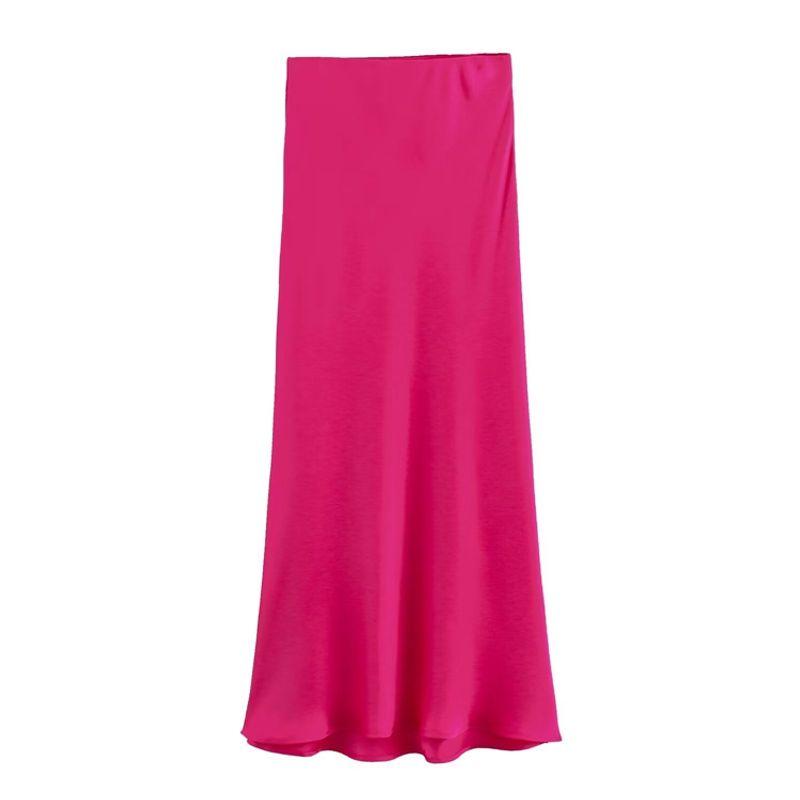 Za2024 Spring-Summer New Type Women's Sheath Skirt Long Dress Silk Satin Texture Midi Dress 1165054 401