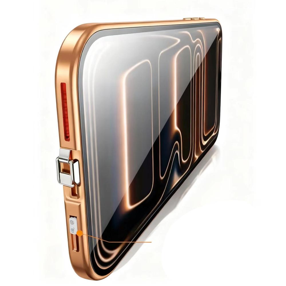 360 Full Protection Metal Magnetic Double-Sided Glass Snap Lock Phone Case For iPhone 17 Air 16 15 14 13 12 11 Pro Max Lens Protection Cover