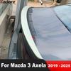 Rear Trunk Spoiler Cover Trim For Mazda 3 Axela - 2024 2025 Carbon Fiber Tail Wing Boot Molding Strip Car Accessories