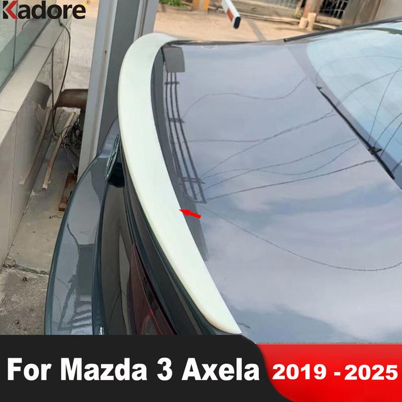 Накладка на спойлер заднего багажника для Mazda 3 Axela - 2024 2025 Углепластик Заднее крыло Накладка на молдинг багажника Автоаксессуары