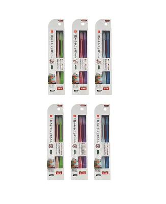 Pack of To Designed by Toothbrush Craftsman Jukichi 2 Brushes X 6 Packs [Value 6] LT-52 "Easy Clean" Toothbrush, Tanabe, Regular,