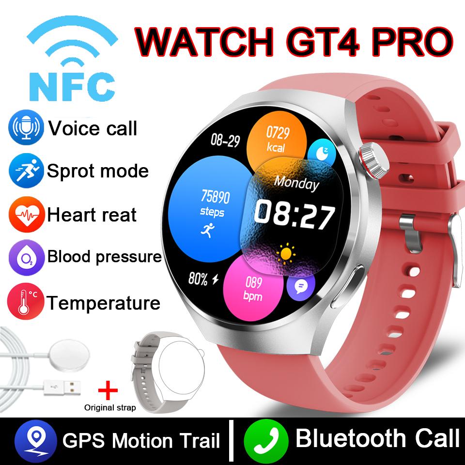 100% Original Packing For Men Smart Watch 4 AMOLED HD Screen Bluetooth Call Heart Rate Professional Waterproof SmartWatch 2025
