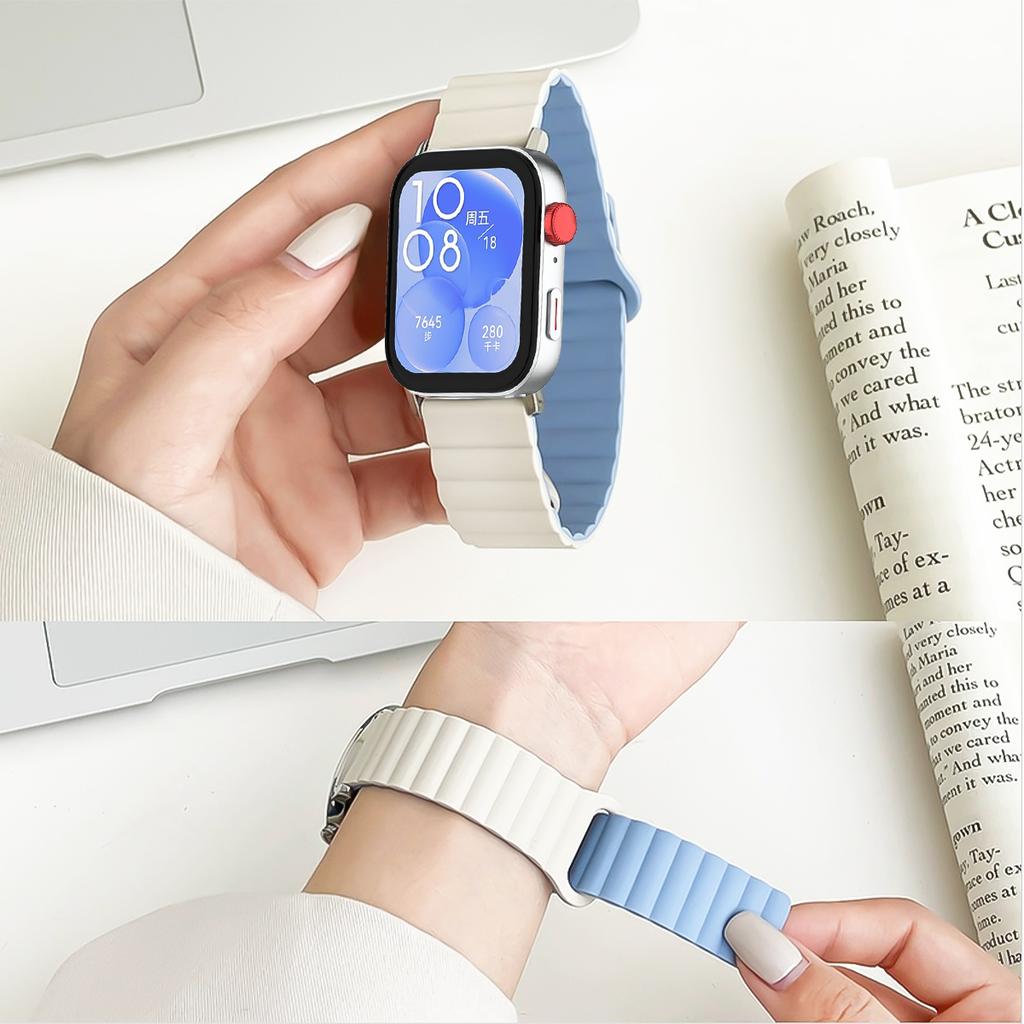 Silicone Strap For Huawei Watch Fit4 Magnetic Loop Band Watchband Correa Men Women Sport Bracelet For Huawei Fit3 2 Accessories