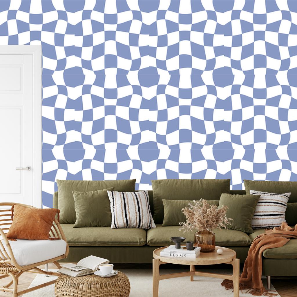 Wallpaper Free checkerboard blue, blue background 50x1000