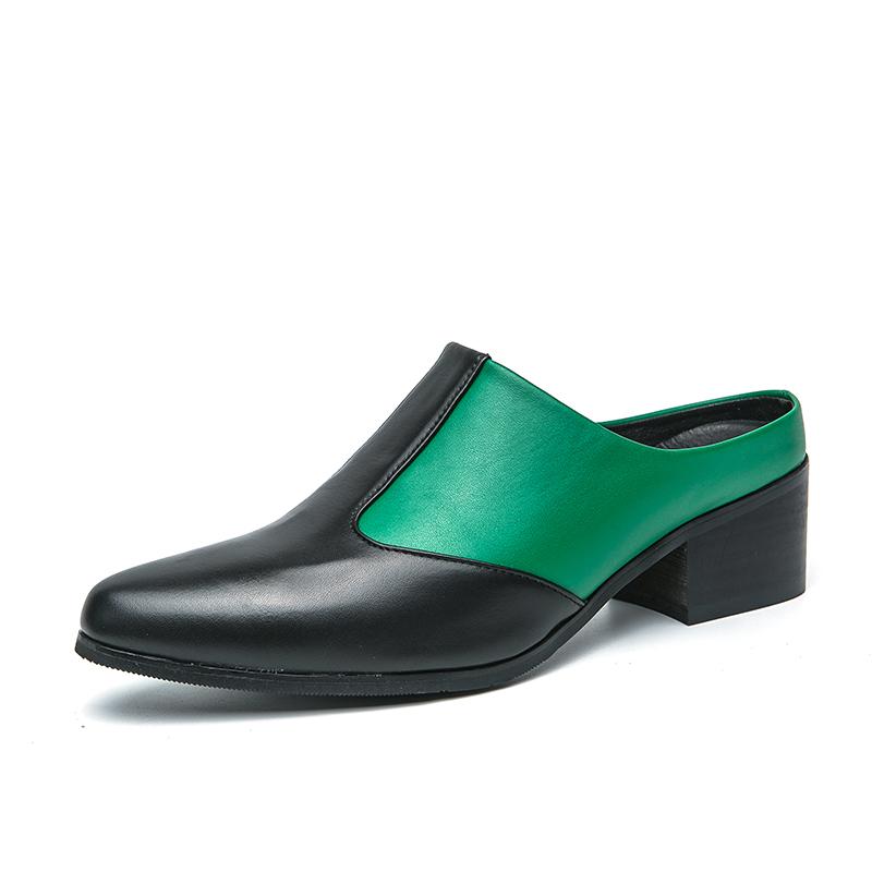 

Hot Selling Fashionable Green Men s Business Work Shoes Europe America High-end Banquet Dress Shoes Pointed Men s Loafers 38